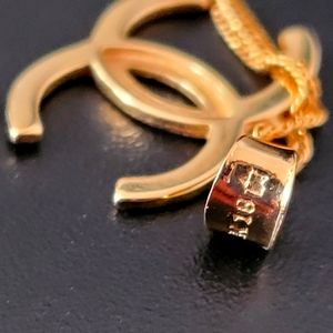 18k real gold necklace with pendant